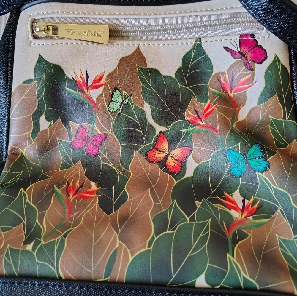 Frida Kahlo Cartoon Black Backpack.